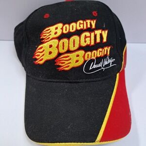 Vintage Y2K Nascar Darrell Waltrip Hat Cap Boogity Boogity StrapBack Fire Flames